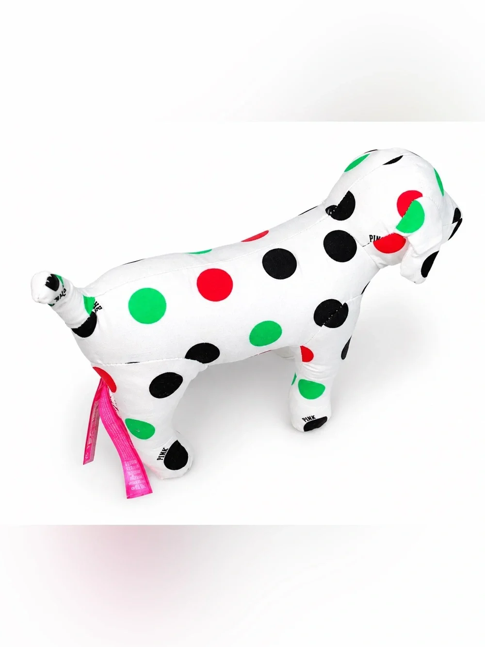 Victoria’s Secret PINK Dubai Mini Dog Plush Polka Dot Limited Edition Rare - Picture 5 of 6